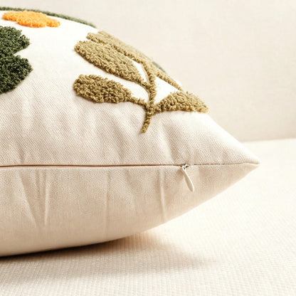 1pc Fall Throw Pillow Covers Embroidery Autumn Thanksgiving Leaf Maple Leaves Decorative Cushion Cases Decor Home Decorations For Couch Patio Furniture Bed Room Livingroom Sofa Porch
