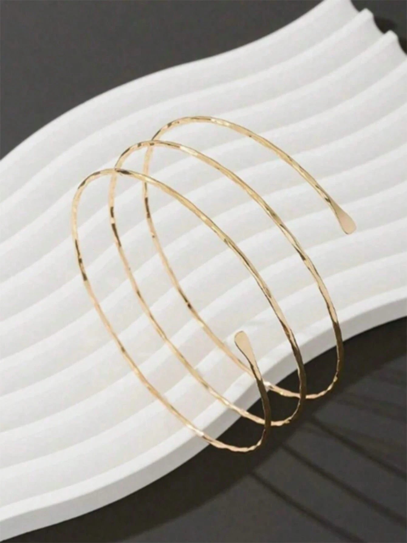 1pc Fashionable, Elegant, Minimalist Triple Stripe Armband/Arm Cuff, Suitable For Summer, Beach, Wedding, Party,Jewellery,Festival,Classy