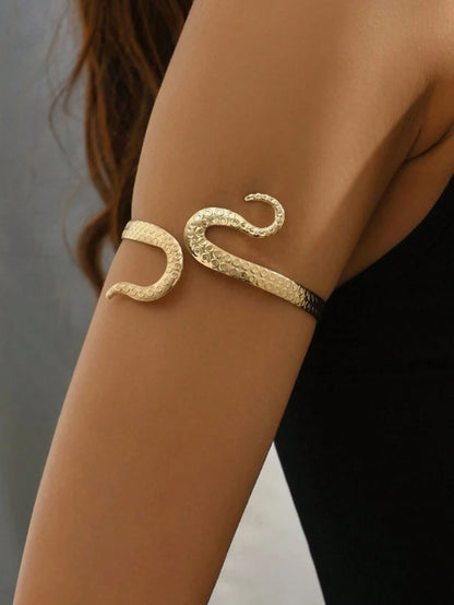 1pc Fashionable, Elegant, Minimalist Triple Stripe Armband/Arm Cuff, Suitable For Summer, Beach, Wedding, Party,Jewellery,Festival,Classy