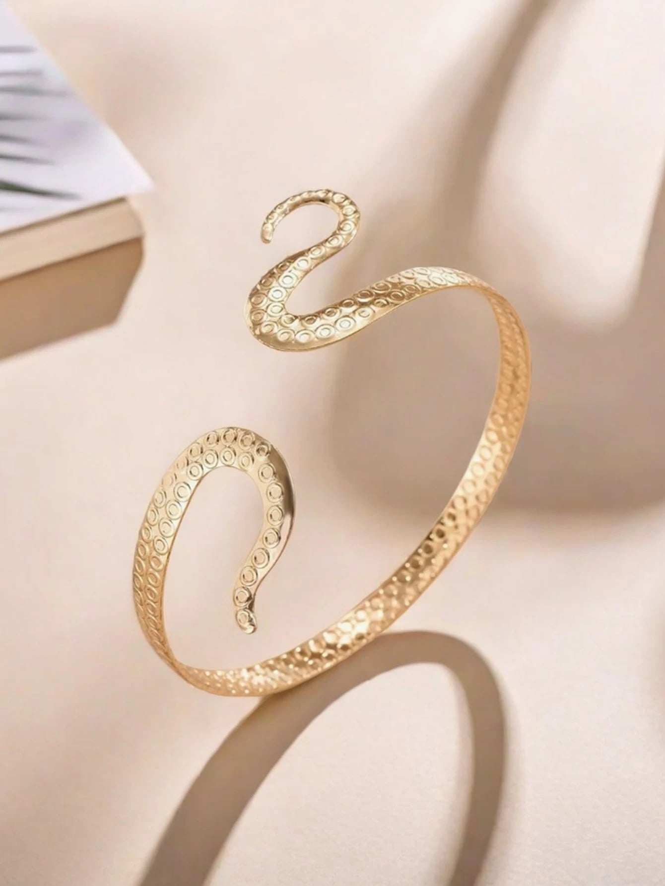 1pc Fashionable, Elegant, Minimalist Triple Stripe Armband/Arm Cuff, Suitable For Summer, Beach, Wedding, Party,Jewellery,Festival,Classy