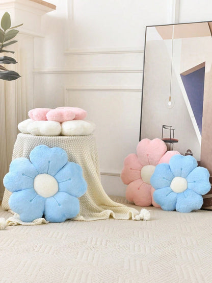 1pc Floral Shaped Decorative Throw Pillow/Cushion, Cute Daisy Pillow Suitable For Bed, Sofa, Dorm, Floor, Summer, Spring, Outdoor, Garden, Bedroom Decor, Gift For Her