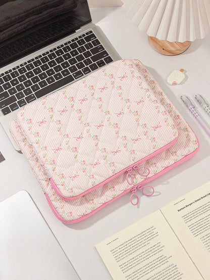 1Pc Floral & Strip Pattern Tablet Bag 11 Inch/13Inch Computer Bag Colourful Cute Protection Case Small Bag File Bag Laptop Sleeve Computer Carrying Case Bag 11 Inch/13Inch Portable Table Cover Bags F