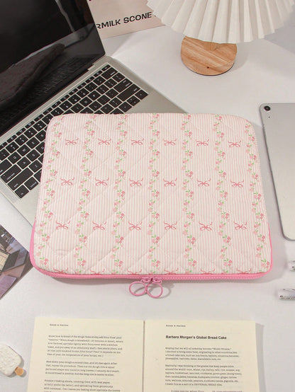 1Pc Floral & Strip Pattern Tablet Bag 11 Inch/13Inch Computer Bag Colourful Cute Protection Case Small Bag File Bag Laptop Sleeve Computer Carrying Case Bag 11 Inch/13Inch Portable Table Cover Bags F