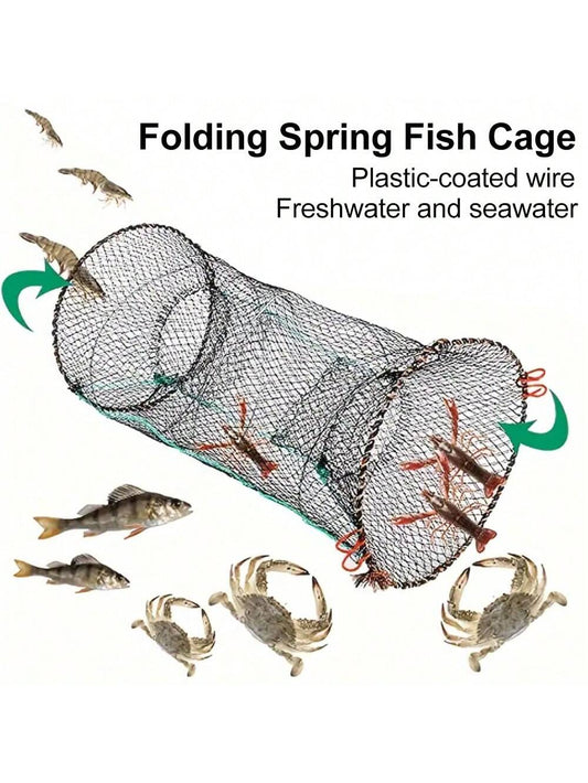 1pc Foldable Fish Trap Net, Crab Trap, Shrimp Trap, Fishing Gear, Portable Fishing Trap