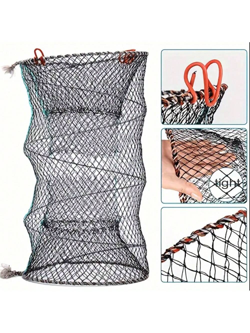 1pc Foldable Fish Trap Net, Crab Trap, Shrimp Trap, Fishing Gear, Portable Fishing Trap