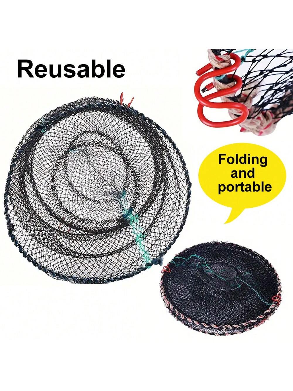 1pc Foldable Fish Trap Net, Crab Trap, Shrimp Trap, Fishing Gear, Portable Fishing Trap