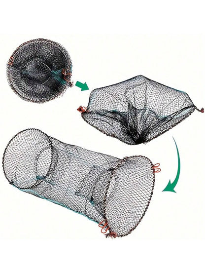 1pc Foldable Fish Trap Net, Crab Trap, Shrimp Trap, Fishing Gear, Portable Fishing Trap