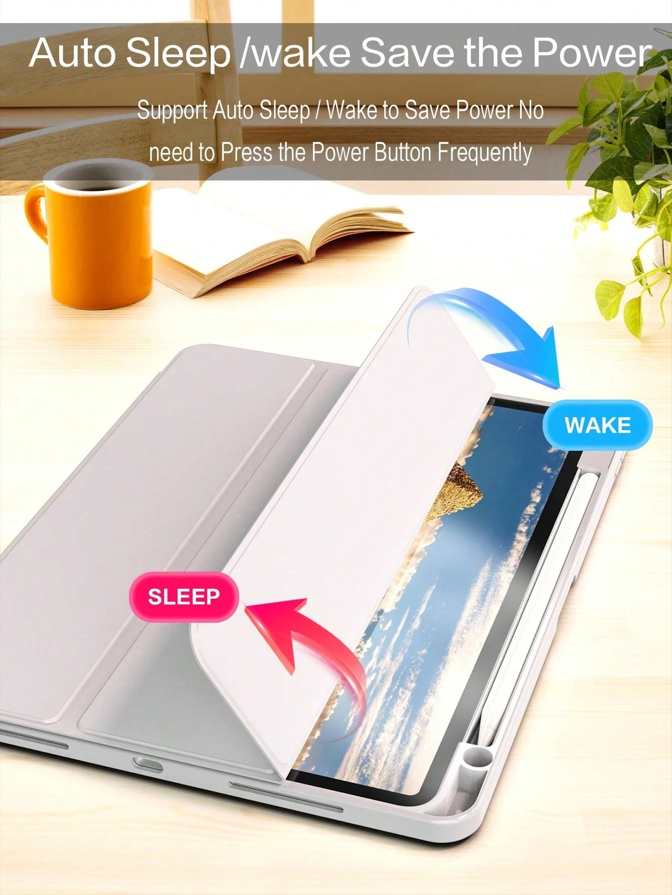 1pc Grey Tri-Fold Silicone Foldable Protective Case, Ultra-Thin Shockproof Anti-Drop Stand With Pen Slot, Compatible With IPad Mini 4/5/6, 9.7/10.2/10.5 Inch, Air 4/5/6, 10th Gen, 10.9 Inch, Pro 11 In