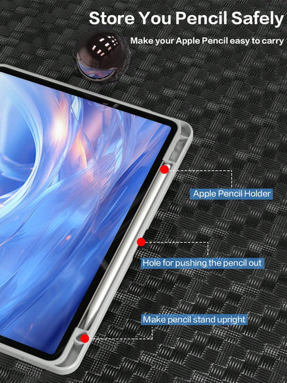 1pc Grey Tri-Fold Silicone Foldable Protective Case, Ultra-Thin Shockproof Anti-Drop Stand With Pen Slot, Compatible With IPad Mini 4/5/6, 9.7/10.2/10.5 Inch, Air 4/5/6, 10th Gen, 10.9 Inch, Pro 11 In