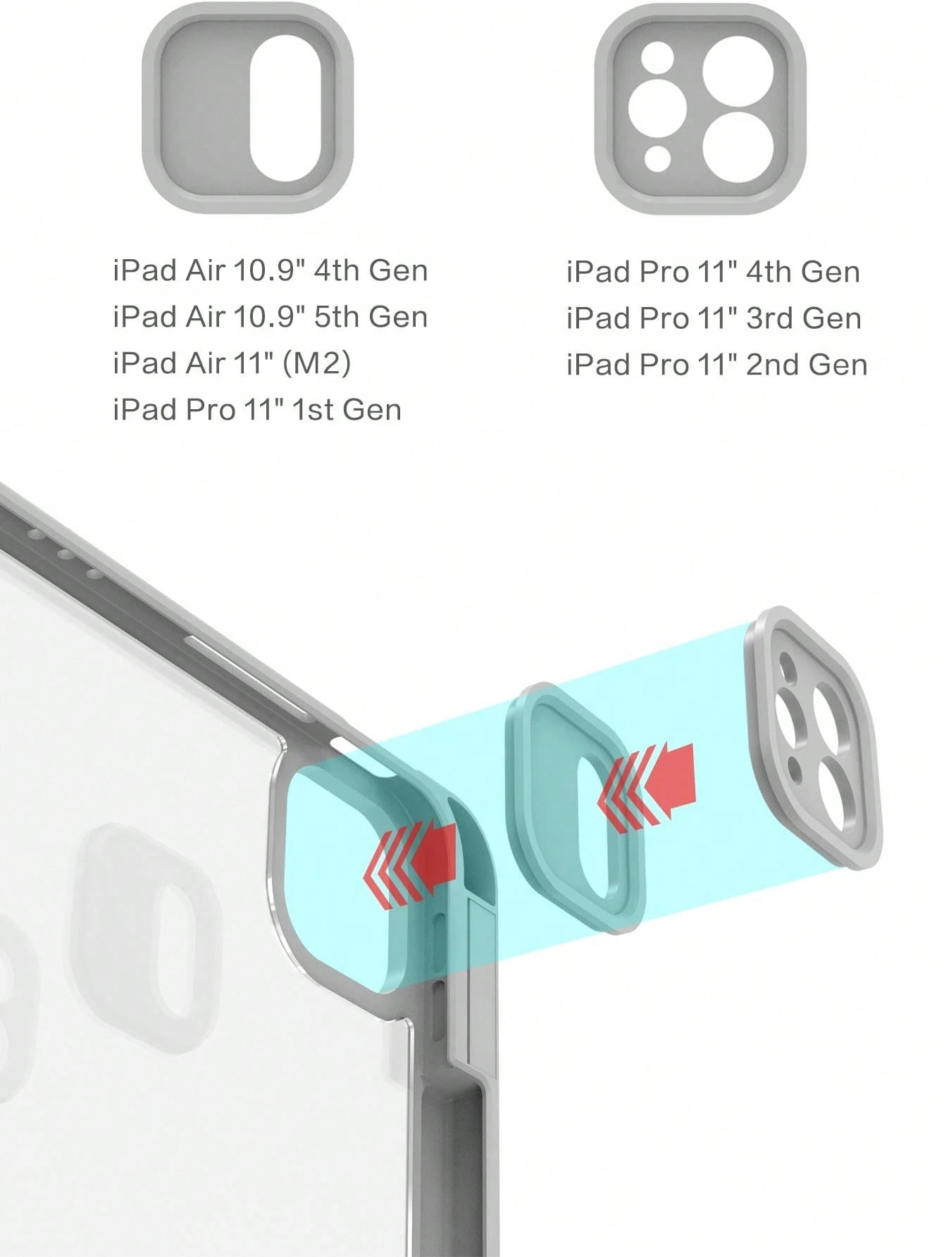 1pc Grey Tri-Fold Silicone Foldable Protective Case, Ultra-Thin Shockproof Anti-Drop Stand With Pen Slot, Compatible With IPad Mini 4/5/6, 9.7/10.2/10.5 Inch, Air 4/5/6, 10th Gen, 10.9 Inch, Pro 11 In
