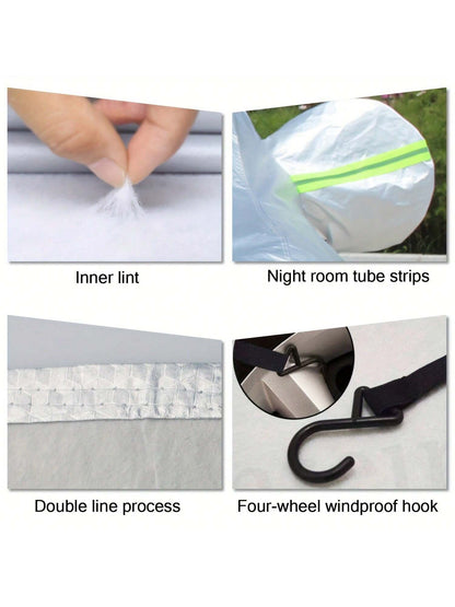 1pc Half Car Body Cover All Weather, Cover For All Season Waterproof Dustproof UV Resistant Snowproof Sedan Car Cover Protect Your Windshield And Roof