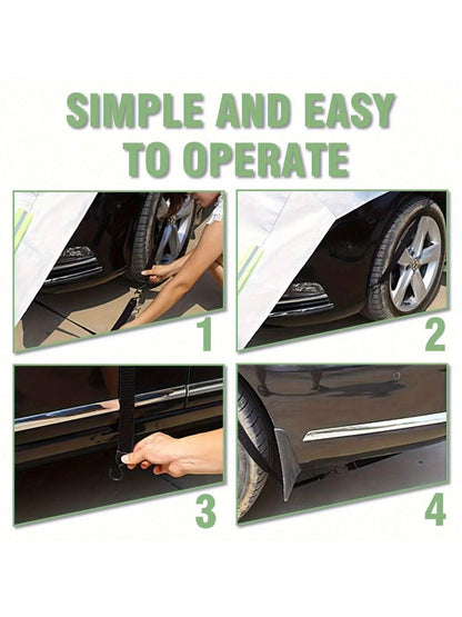 1pc Half Car Body Cover All Weather, Cover For All Season Waterproof Dustproof UV Resistant Snowproof Sedan Car Cover Protect Your Windshield And Roof