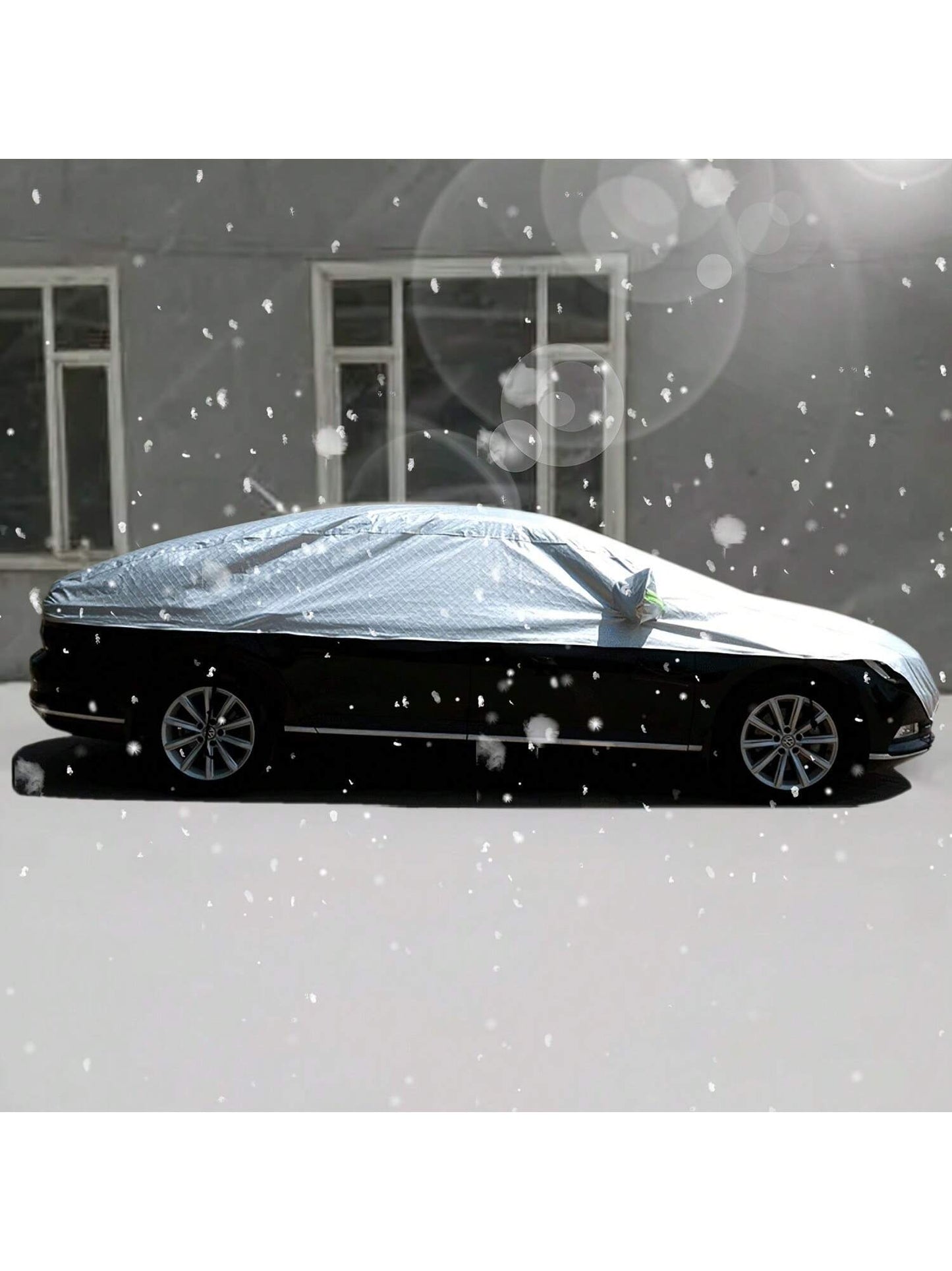 1pc Half Car Body Cover All Weather, Cover For All Season Waterproof Dustproof UV Resistant Snowproof Sedan Car Cover Protect Your Windshield And Roof