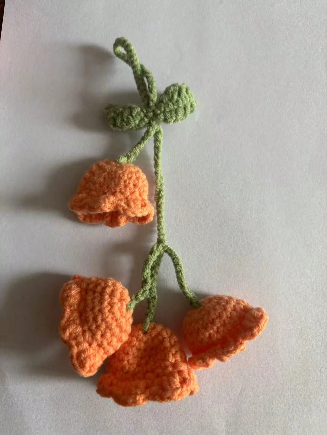 1pc Handmade Crochet Bell Orchid Flower String Keychain Bag Decorative Clasp, Fashion Girl's Backpack Pendant Lovely Flower Backpack/Schoolbag/Purse Pendant, School Supplies Teacher Gifts Back To Scho