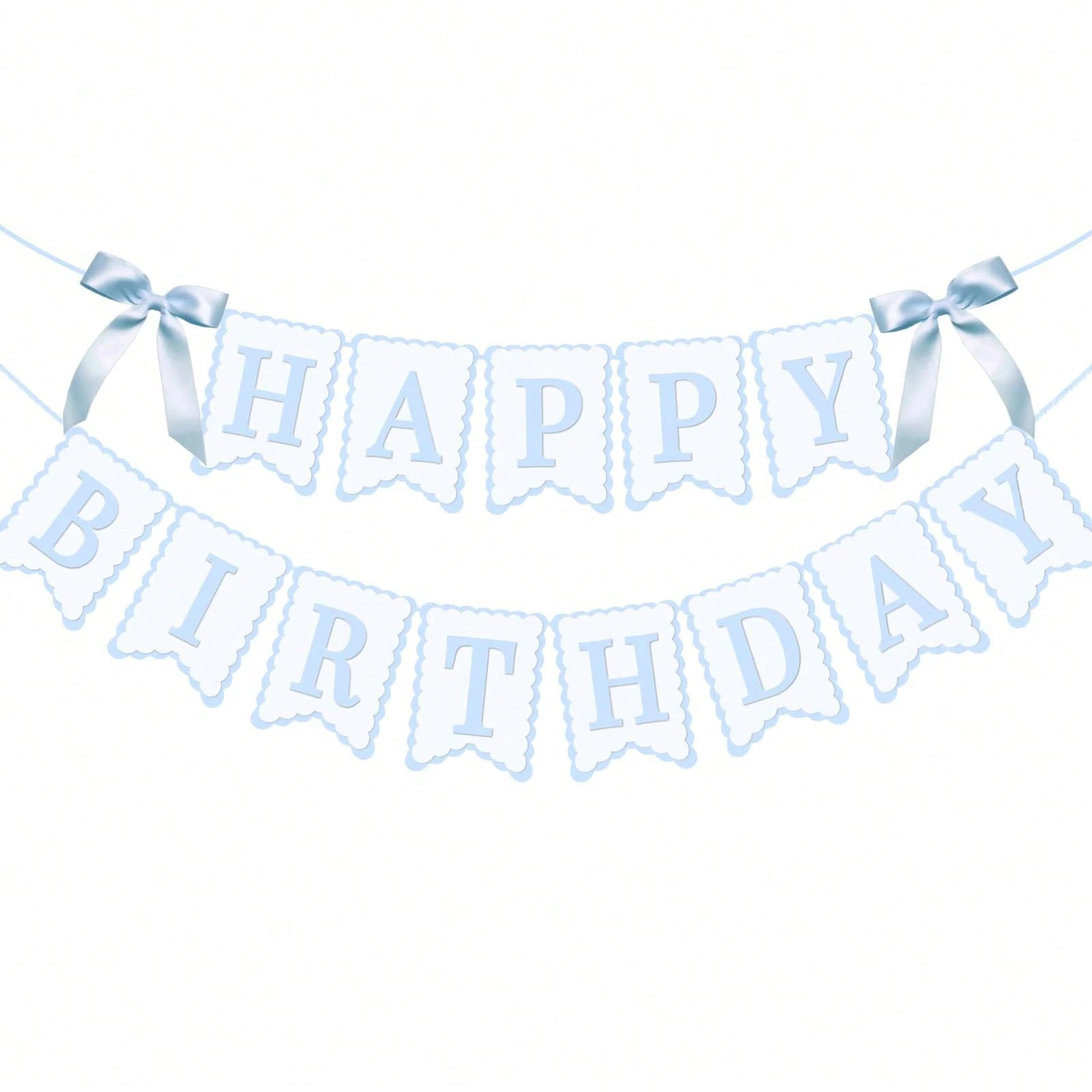 1pc Happy Birthday Bow Banner, Suitable For Bow Birthday Decorations, Pink Bow Wreath, Fit For Baby Shower, Girl's 1st Birthday Party Decor