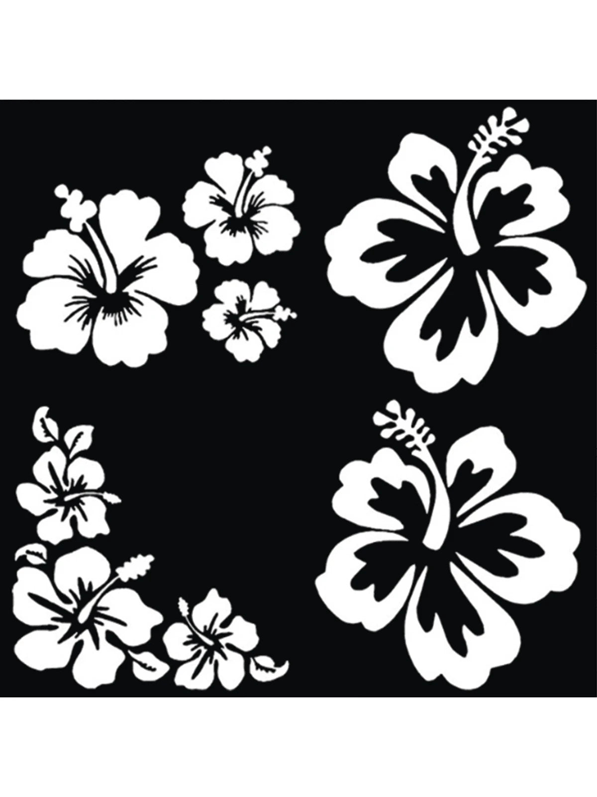 1pc Hawaiian Hibiscus Flower Decal/Sticker- Suitable For Cars, Trucks, Laptops, Water Bottles, Windows, Walls- Bumpers And Any Other Surfaces You Can Think Of