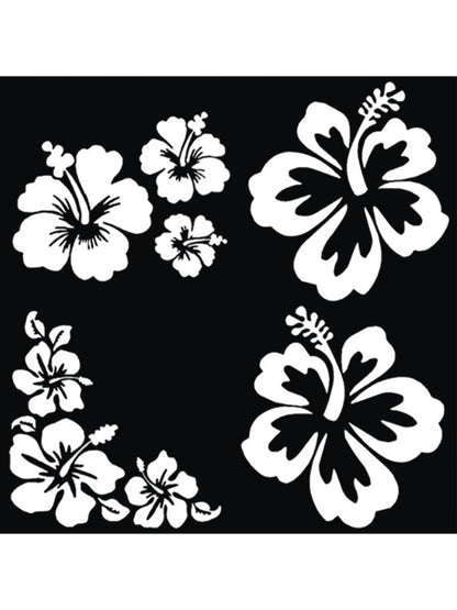 1pc Hawaiian Hibiscus Flower Decal/Sticker- Suitable For Cars, Trucks, Laptops, Water Bottles, Windows, Walls- Bumpers And Any Other Surfaces You Can Think Of