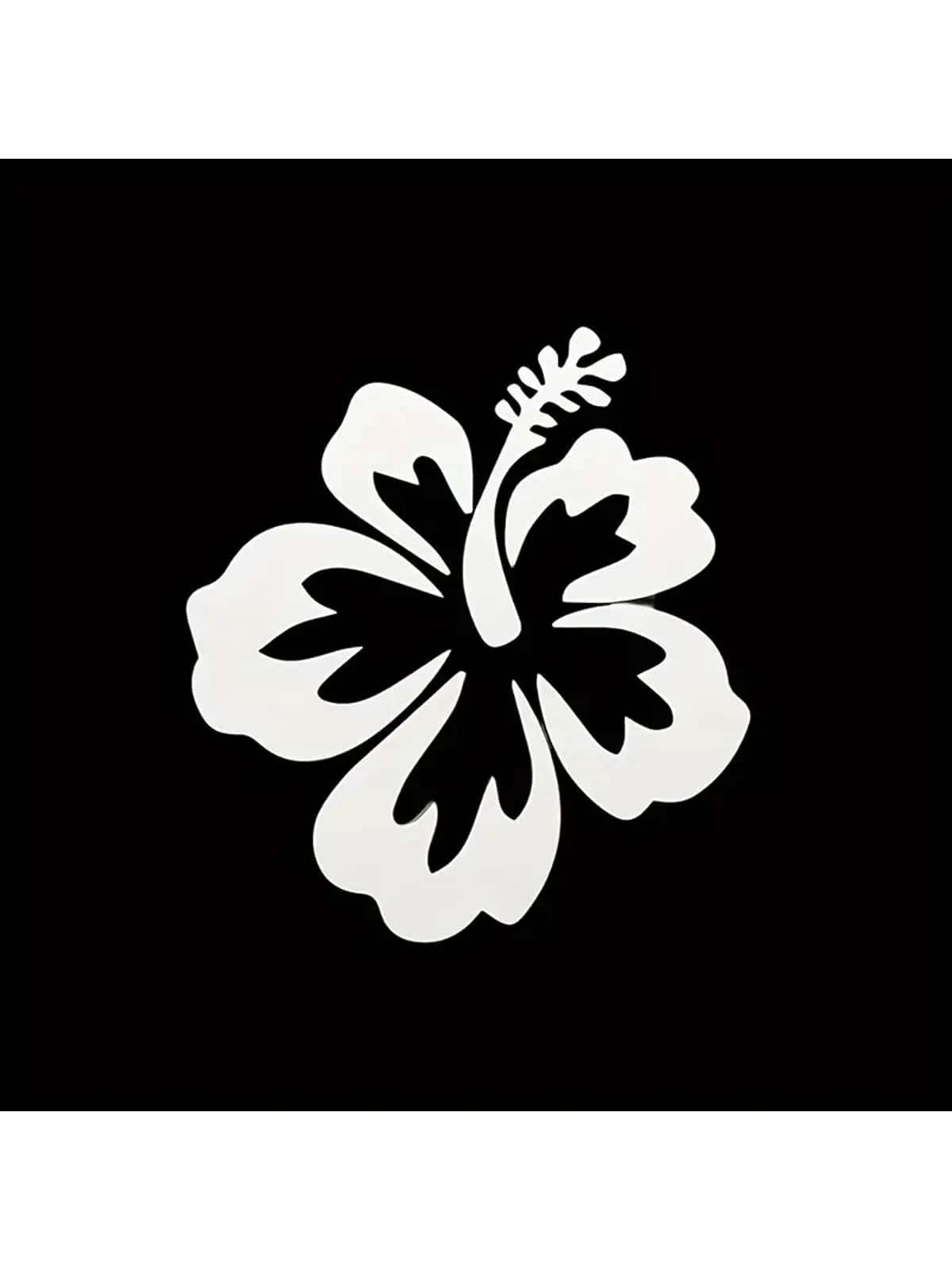 1pc Hawaiian Hibiscus Flower Decal/Sticker- Suitable For Cars, Trucks, Laptops, Water Bottles, Windows, Walls- Bumpers And Any Other Surfaces You Can Think Of