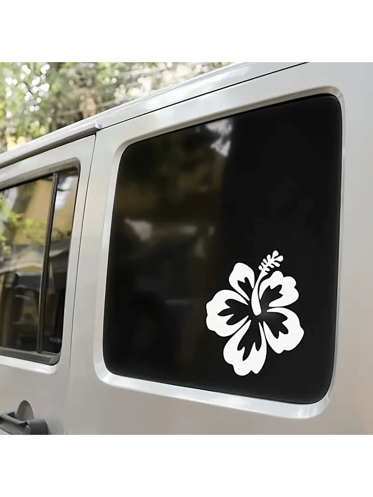1pc Hawaiian Hibiscus Flower Decal/Sticker- Suitable For Cars, Trucks, Laptops, Water Bottles, Windows, Walls- Bumpers And Any Other Surfaces You Can Think Of