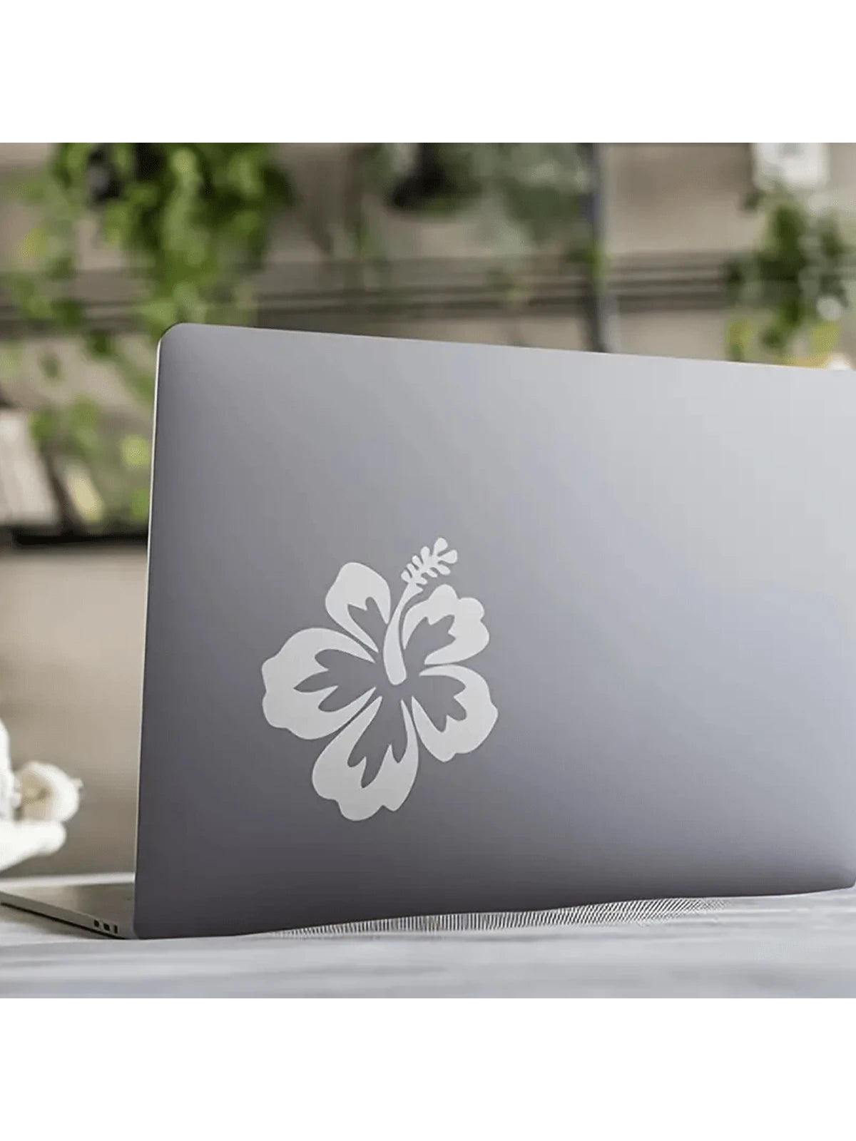 1pc Hawaiian Hibiscus Flower Decal/Sticker- Suitable For Cars, Trucks, Laptops, Water Bottles, Windows, Walls- Bumpers And Any Other Surfaces You Can Think Of