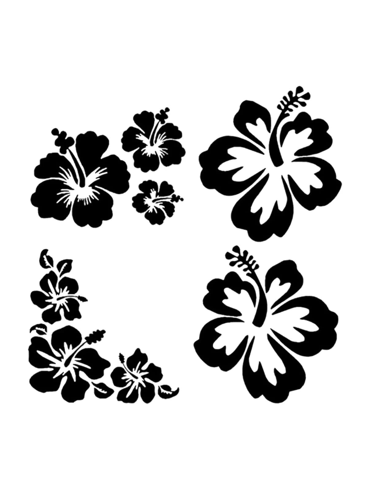 1pc Hawaiian Hibiscus Flower Decal/Sticker- Suitable For Cars, Trucks, Laptops, Water Bottles, Windows, Walls- Bumpers And Any Other Surfaces You Can Think Of