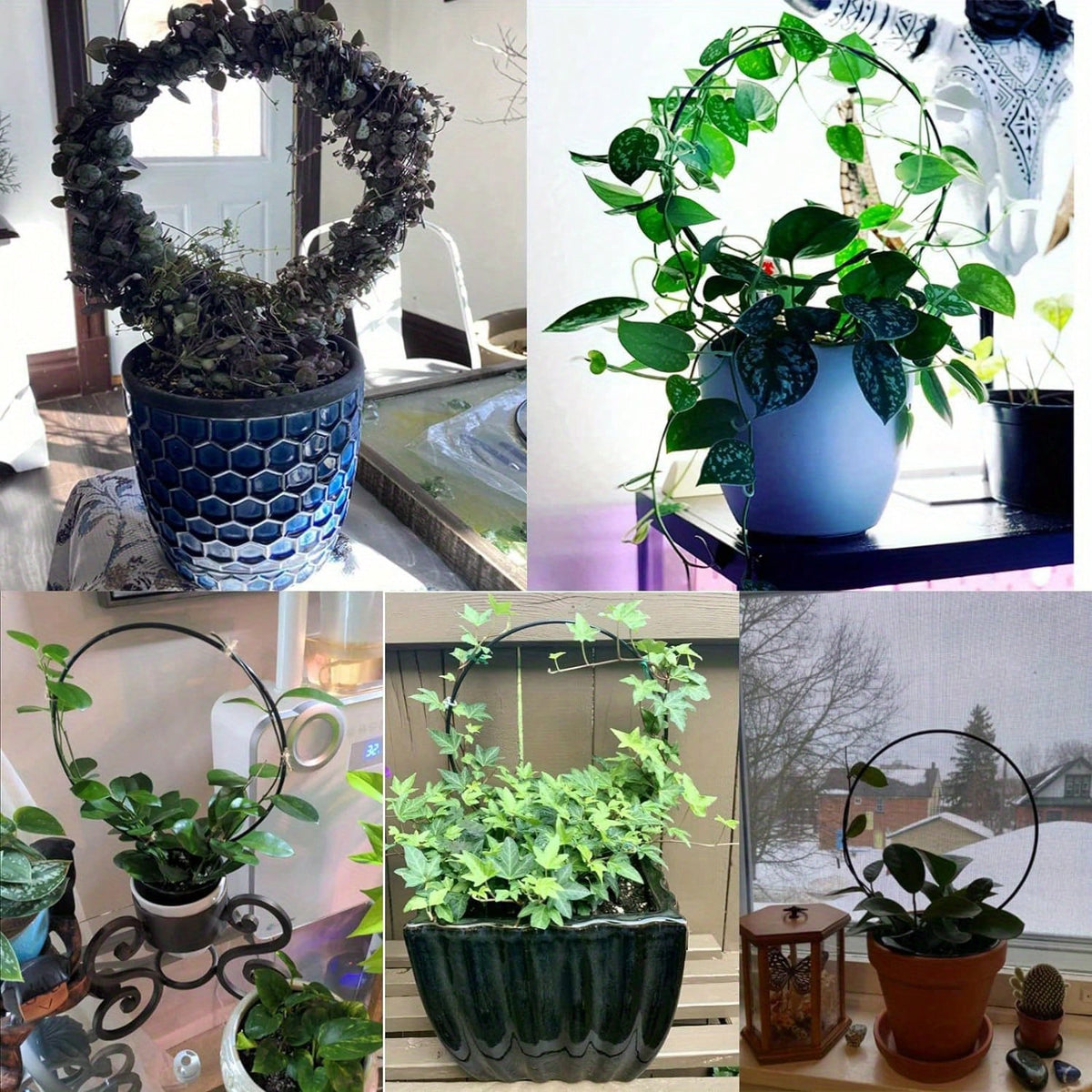 1pc Heart-Shaped Plant Trellis- Lightweight Climbing Frame, Casual Style Indoor/Outdoor Garden Support, With Pillar, Durable And Lightweight, Suitable For Potted Plants, Lawn Care And Home Decor, Enh