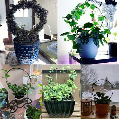 1pc Heart-Shaped Plant Trellis- Lightweight Climbing Frame, Casual Style Indoor/Outdoor Garden Support, With Pillar, Durable And Lightweight, Suitable For Potted Plants, Lawn Care And Home Decor, Enh