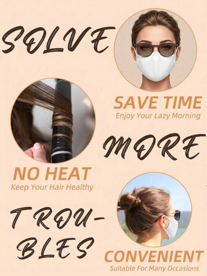 1pc Heatless Curling Hair Band, Brown Satin Heatless Curler, Can Be Worn While Sleeping. Soft Sleep Hair Tie, Suitable For Long Hair To Create Natural Curls, No Heating Required, Reducing High-Tempera