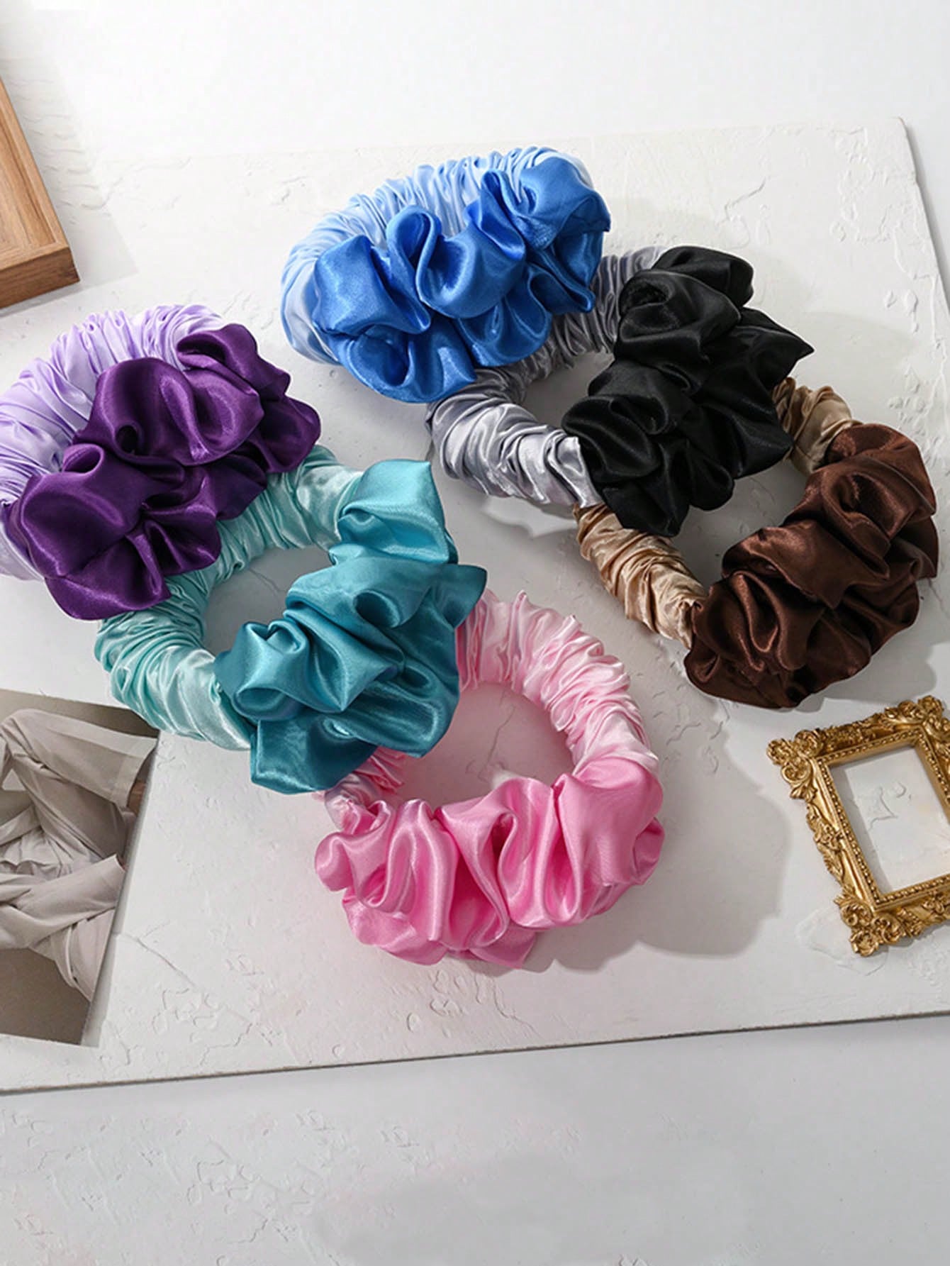 1pc Heatless Curling Hair Band, Brown Satin Heatless Curler, Can Be Worn While Sleeping. Soft Sleep Hair Tie, Suitable For Long Hair To Create Natural Curls, No Heating Required, Reducing High-Tempera