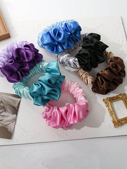 1pc Heatless Curling Hair Band, Brown Satin Heatless Curler, Can Be Worn While Sleeping. Soft Sleep Hair Tie, Suitable For Long Hair To Create Natural Curls, No Heating Required, Reducing High-Tempera