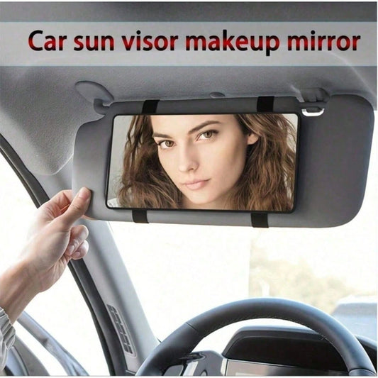 1pc High Definition Car Visor Mirror, Portable Car Visor Makeup Mirror, Suitable For Driver And Passenger Sides, Universal For Most Car Models