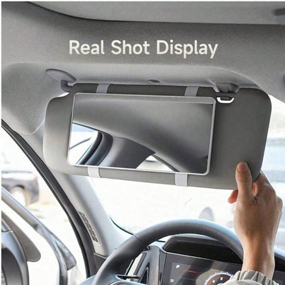 1pc High Definition Car Visor Mirror, Portable Car Visor Makeup Mirror, Suitable For Driver And Passenger Sides, Universal For Most Car Models
