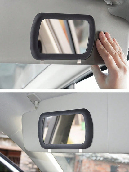 1pc High Definition Car Visor Mirror, Portable Car Visor Makeup Mirror, Suitable For Driver And Passenger Sides, Universal For Most Car Models