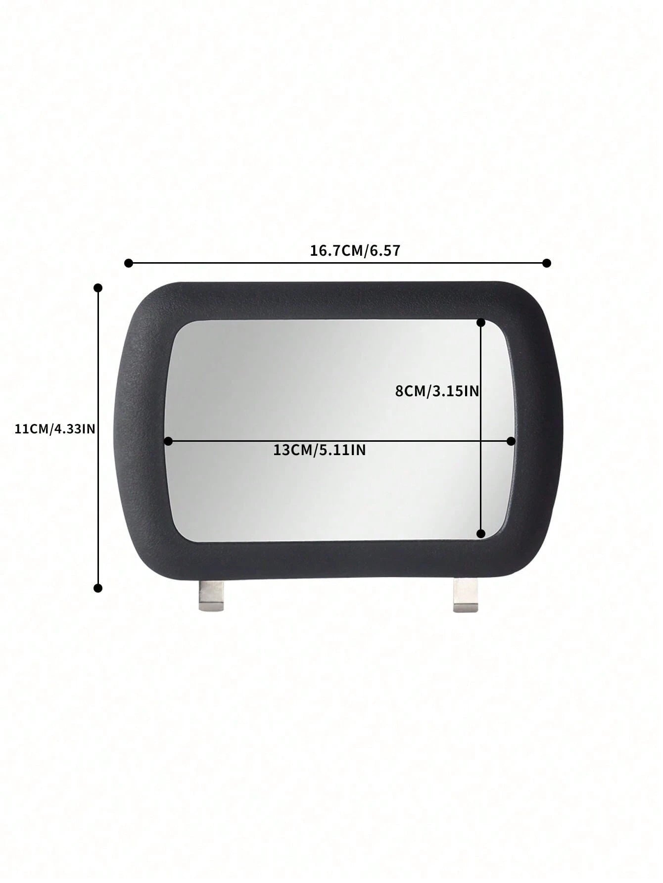 1pc High Definition Car Visor Mirror, Portable Car Visor Makeup Mirror, Suitable For Driver And Passenger Sides, Universal For Most Car Models