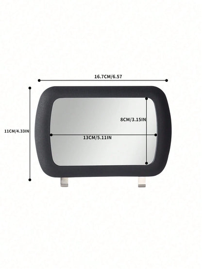 1pc High Definition Car Visor Mirror, Portable Car Visor Makeup Mirror, Suitable For Driver And Passenger Sides, Universal For Most Car Models