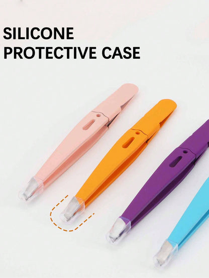 1pc High Precision Eyebrow Tweezers, Hair Removal Pliers, Slanted Eyebrow Clip For Plucking Hairs, Facial Hair Removal Clip, Makeup Beauty Tool, Eyebrow Tweezers Face Hair Remover, Suitable For Eyebro