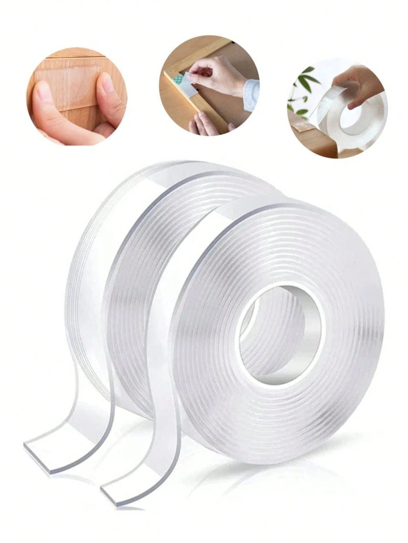 1PC High Viscosity Nano Double Sided Tape, Paste Items Without Traces Without Damaging Walls, With Strong Adhesive, More Solid Than Hooks, Washable Double Sided Tape, Reusable Waterproof Double Sided