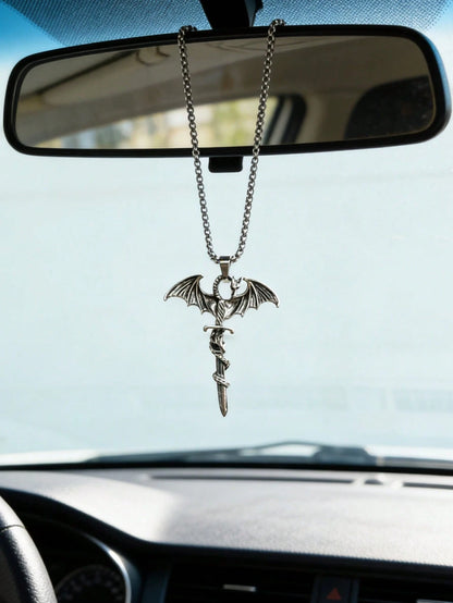 1pc Hollow Prayer Pose Cross Pendant, Car Interior Decor Pendant, Exquisite Cross Pendant