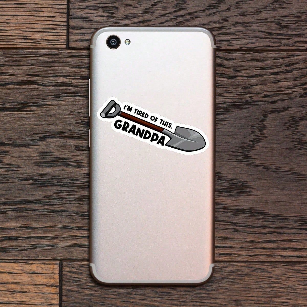 1PC I'm Tired Of This Grandpa Sticker, Funny Shovel Laptop Decal, Sarcastic Quote Vinyl, Work Humor Gift, Waterproof Peel & Stick Water Bottle Sticker, Durable Retro Quote Tumbler Decal