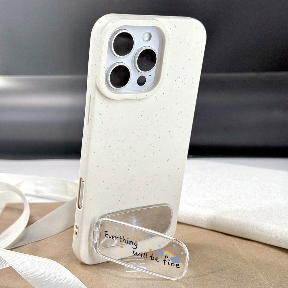 1pc Ins Style Mirror Phone Stand Back Sticker 2026 New Phone Case Back Adhesive Foldable Bracket