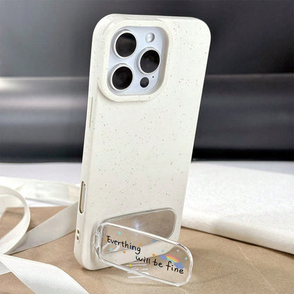 1pc Ins Style Mirror Phone Stand Back Sticker 2026 New Phone Case Back Adhesive Foldable Bracket
