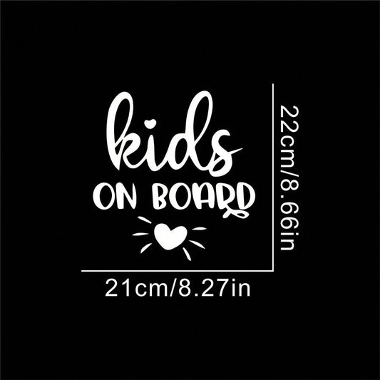 1pc Kids On Board Minimalist INS Style Car Sticker