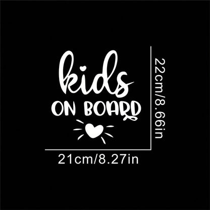 1pc Kids On Board Minimalist INS Style Car Sticker