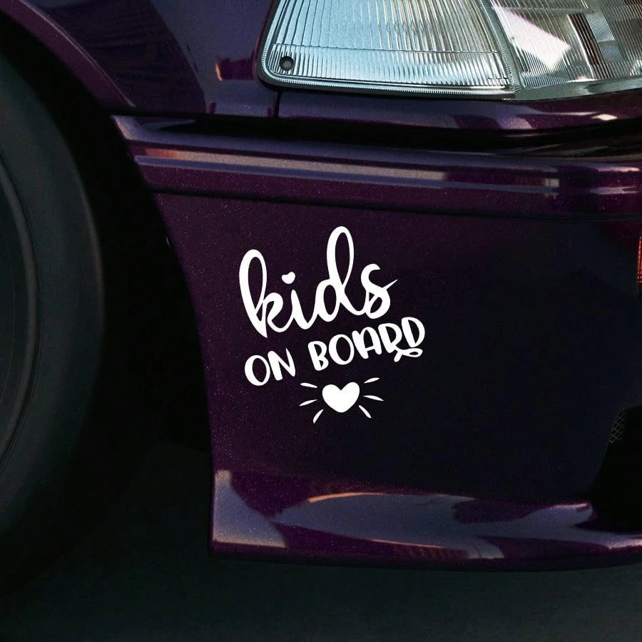 1pc Kids On Board Minimalist INS Style Car Sticker