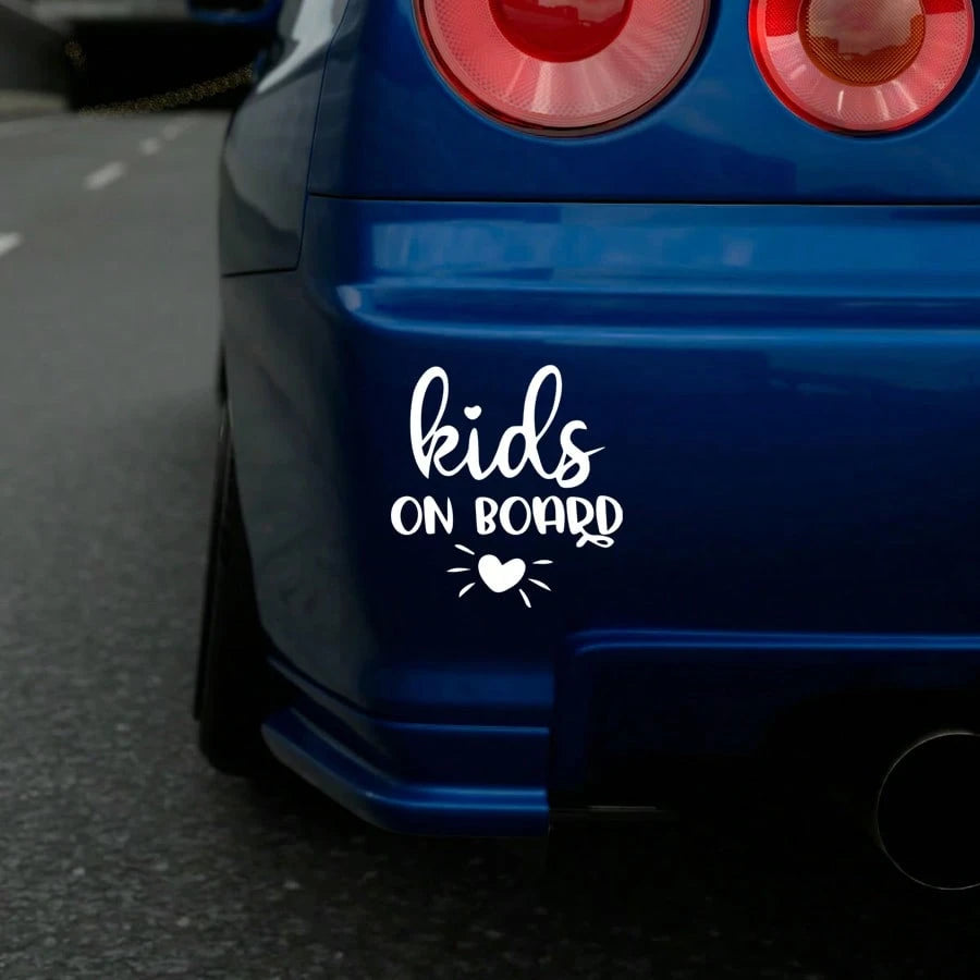 1pc Kids On Board Minimalist INS Style Car Sticker