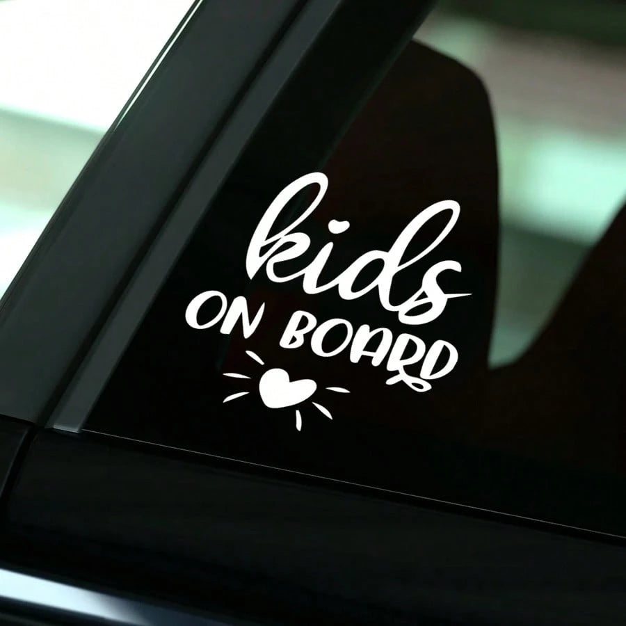 1pc Kids On Board Minimalist INS Style Car Sticker