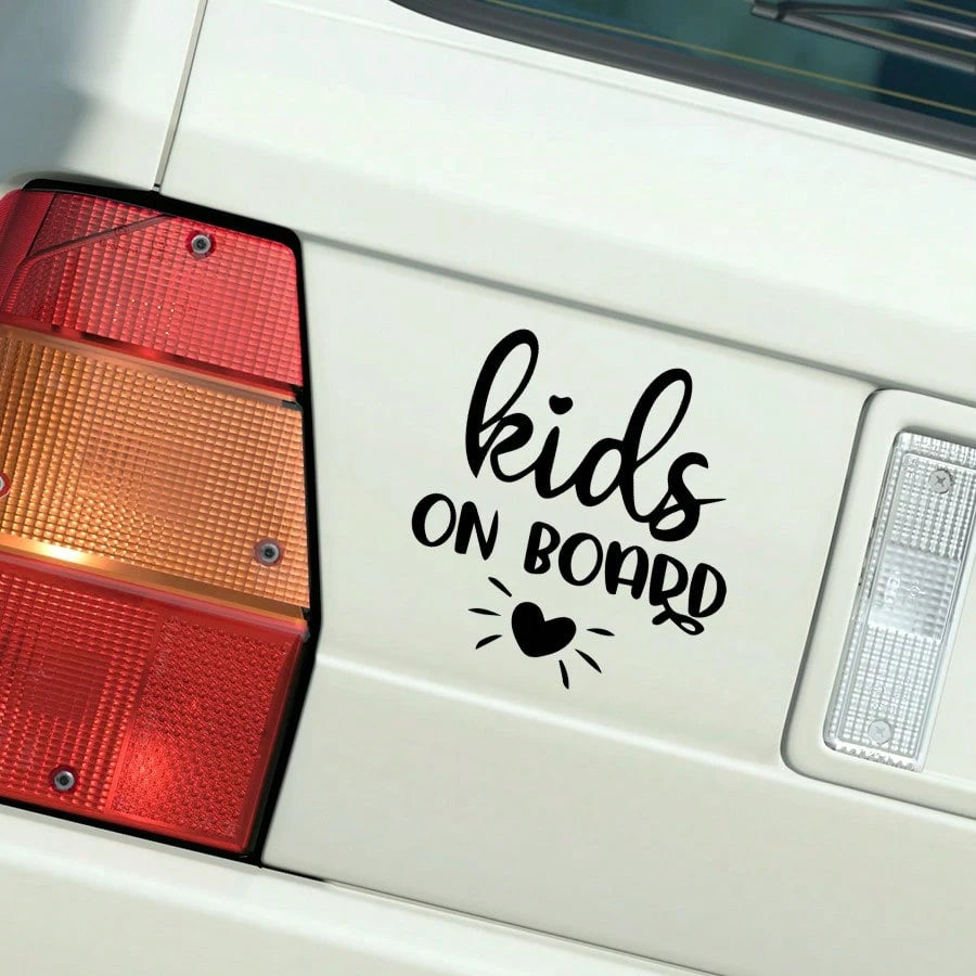 1pc Kids On Board Minimalist INS Style Car Sticker