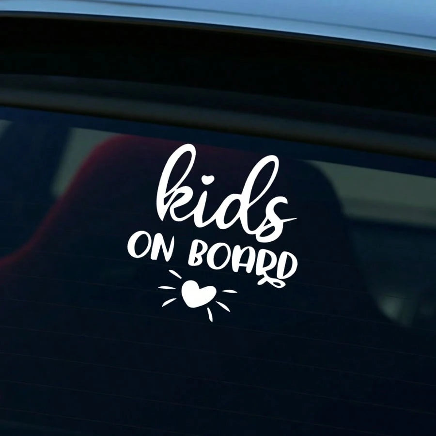 1pc Kids On Board Minimalist INS Style Car Sticker