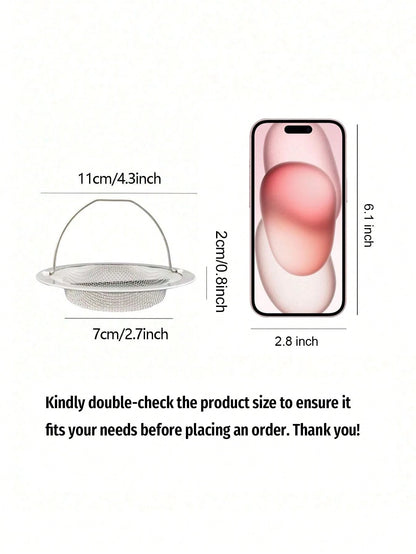 1PC Kitchen Sink Strainer, Stainless Steel Sink Drain Strainer,Kitchen Accessories,Food Catcher For Most Sink Drains Kitchen Sink Basket Strainer Steel Sink Filter Valentine DAY, Valentines Wedding, B