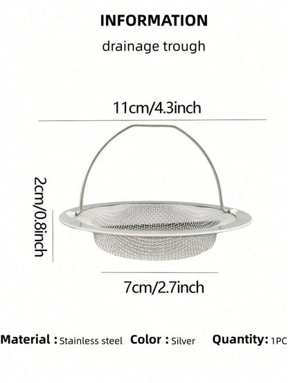 1PC Kitchen Sink Strainer, Stainless Steel Sink Drain Strainer,Kitchen Accessories,Food Catcher For Most Sink Drains Kitchen Sink Basket Strainer Steel Sink Filter Valentine DAY, Valentines Wedding, B